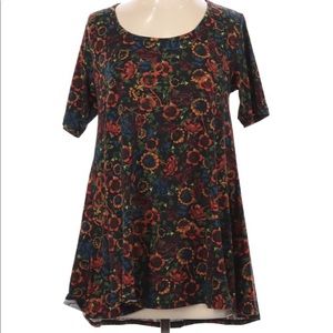 Lularoe Size XS Floral Short Sleeve Tunic T-Shirt